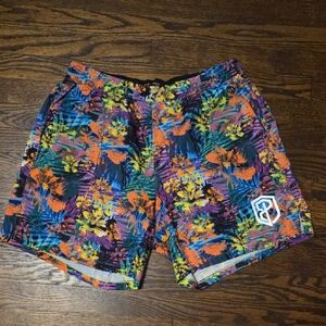 Colorful Floral Swim Shorts